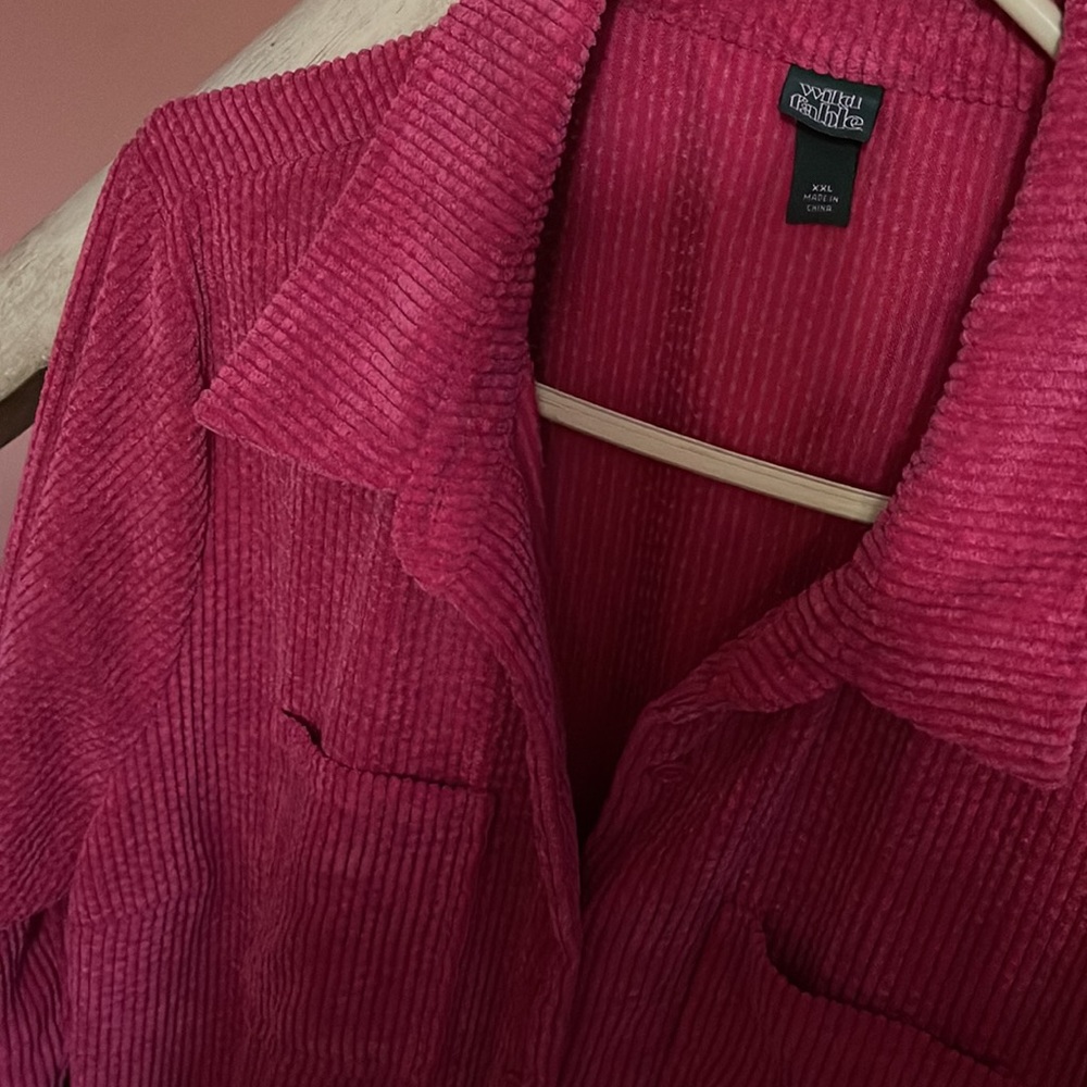 Woman’s Corduroy Jumper with Belt - Picture 2 of 5